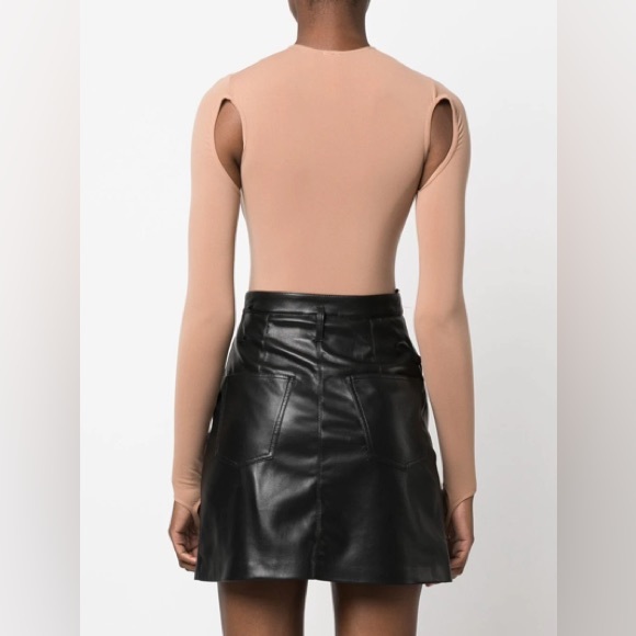NWT ANDREADAMO Cutout Sculpting Bodysuit in Neutral - Picture 7 of 11
